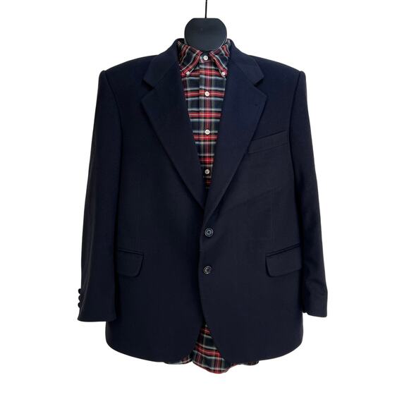 Kilgore French & Stanbury Barneys New York Loro Piana Cashmere Blazer Navy Blue - Picture 12 of 12